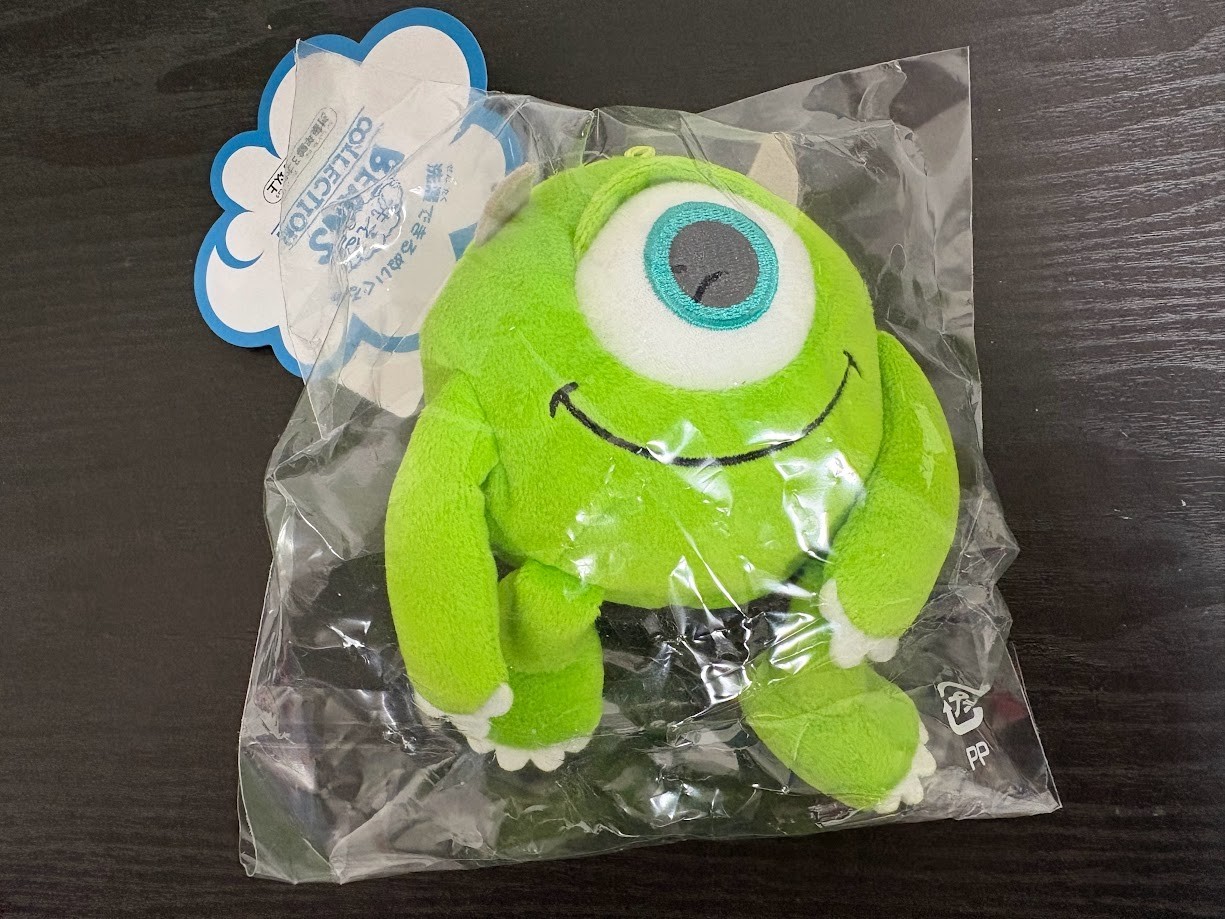 Pixar Character Washable Beans Collection Mike' Plush Doll Stuffed Toy 14cm JP