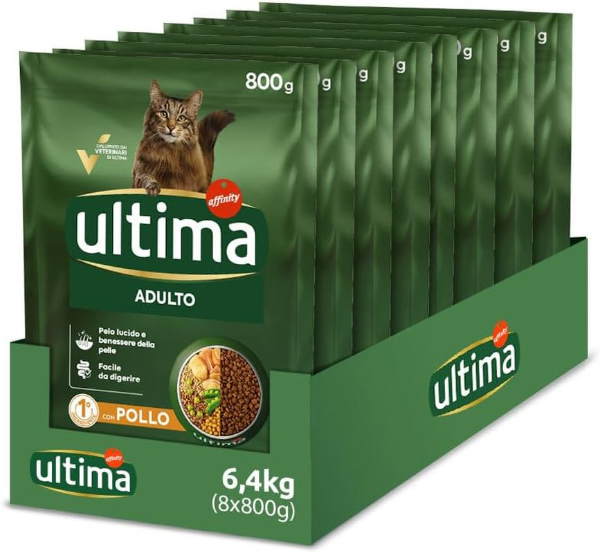 Multipack Gatto Adulto Pollo 8x800g - Cibo Secco Completo 6,4kg