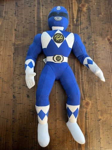 Vintage Kid Dimension Rare Blue Power Ranger Plush Doll Toy Adjustable Arms 12’