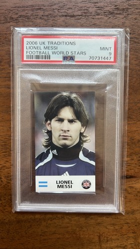 Lionel Messi 2006 UK Traditions Football World Stars card