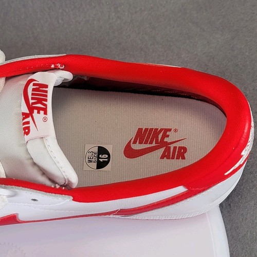Größe 16 – Herren Nike Air Jordan 1 Retro OG Low Weiß/University Red Sneaker Schuhe - Bild 8 von 18