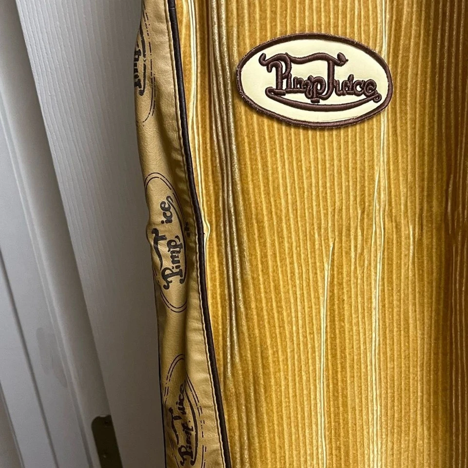 Pantalones deportivos holgados de pana marrón tostado dorado jugo de proxeneta Nelly Barefox talla 2XL de colección Y2K Foto 3 de 4