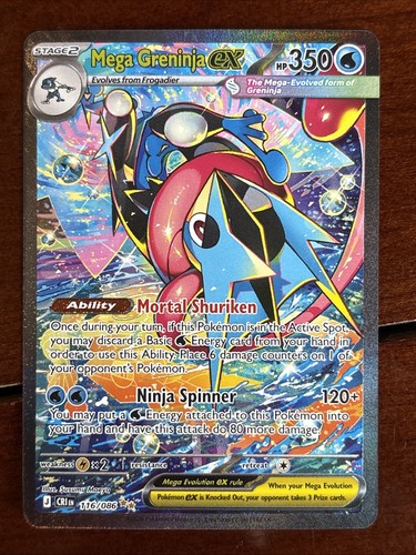 Pokemon Chaos Rising Mega Greninja Ex 116/086 Special Illustration Rare