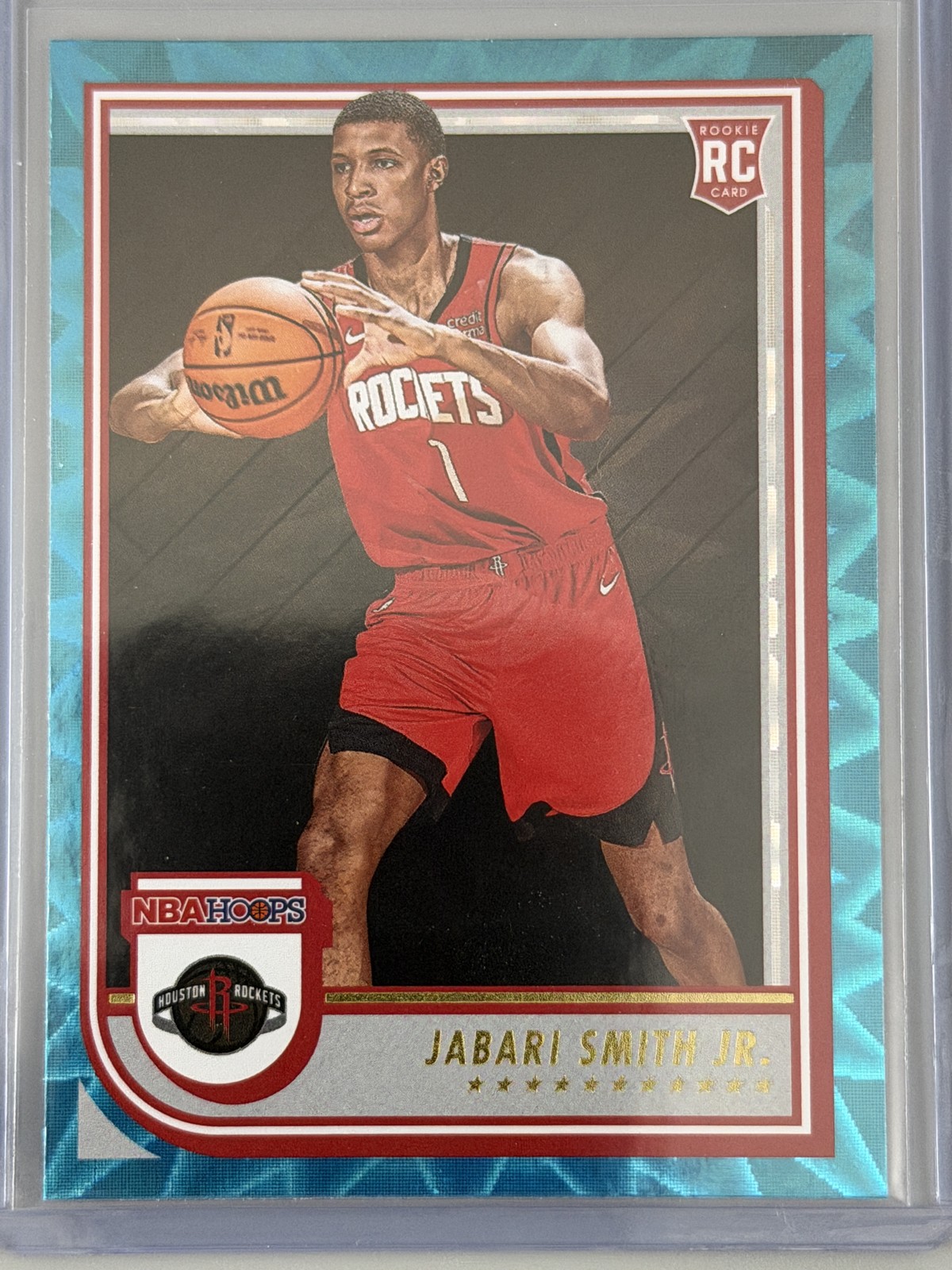 2022-23 Panini NBA Hoops - Rookies Jabari Smith Jr. #233 Teal Explosion (RC)