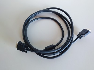 DVI-D Dual-Link Kabel Stecker/Stecker schwarz 3m mit Ferrite