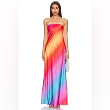 Show Me Your MuMu Taylor Tube Colorful Strapless Dress Size XS
