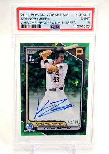 2024 Bowman Draft Chrome Sapphire Green Konnor Griffin Auto /99 PSA 9
