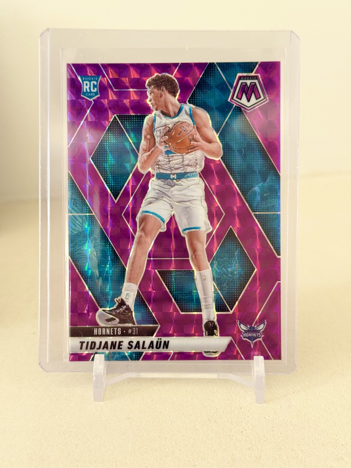 2024-25 Panini Mosaic - Tidjane Salaun #241 Purple Mosaic Prizm /99 (RC)