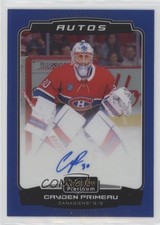 2022-23 O-Pee-Chee Platinum Blue Rainbow Cayden Primeau #BA-CA Auto