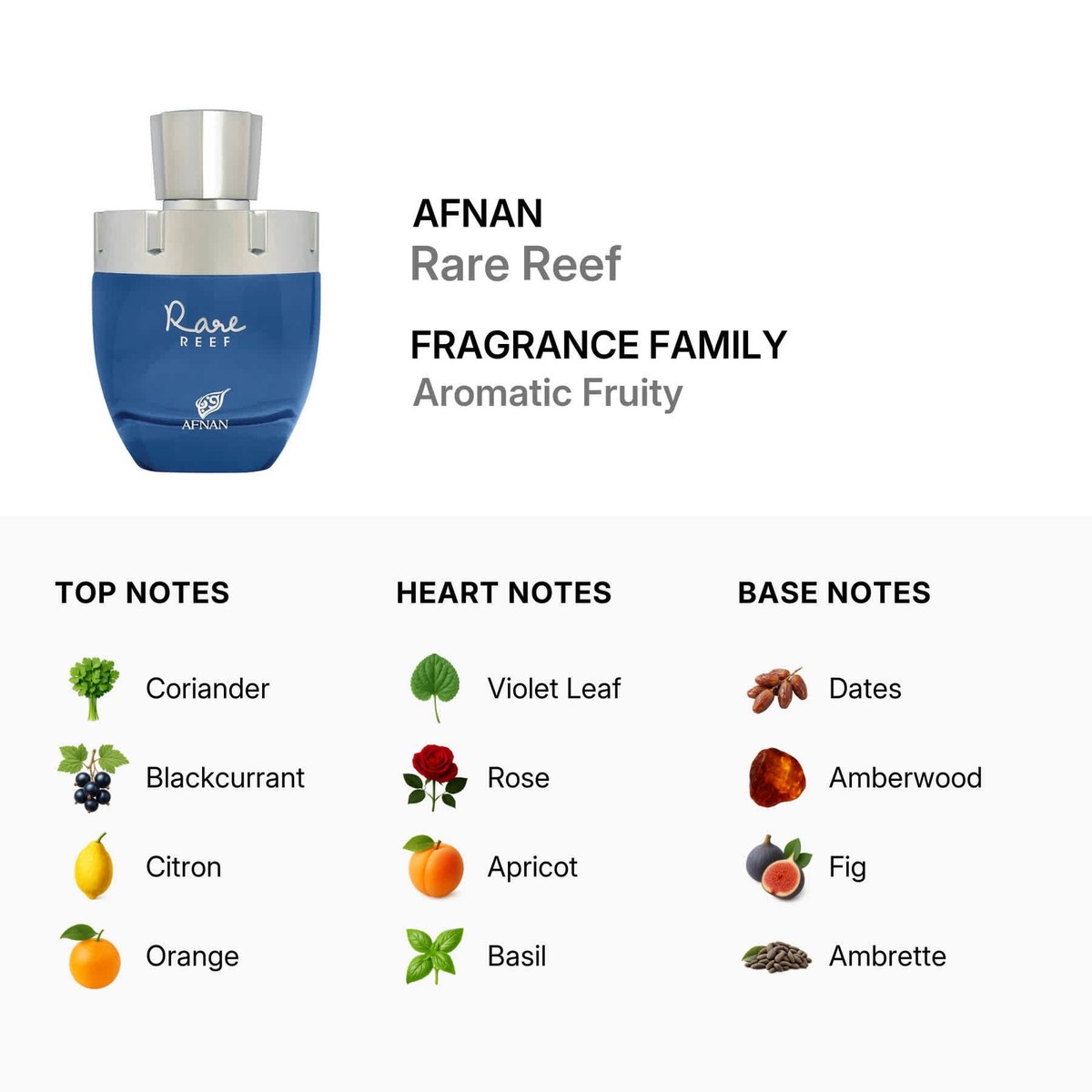 Afnan Rare Reef by Afnan Box for Men 3.4 Oz Extrait De Parfum