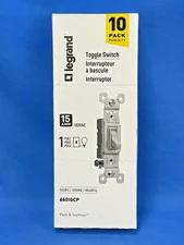 Legrand 10 Pack 15 AMP Single Pole Toggle Switches 660IGCP - IVORY - NEW IN BOX