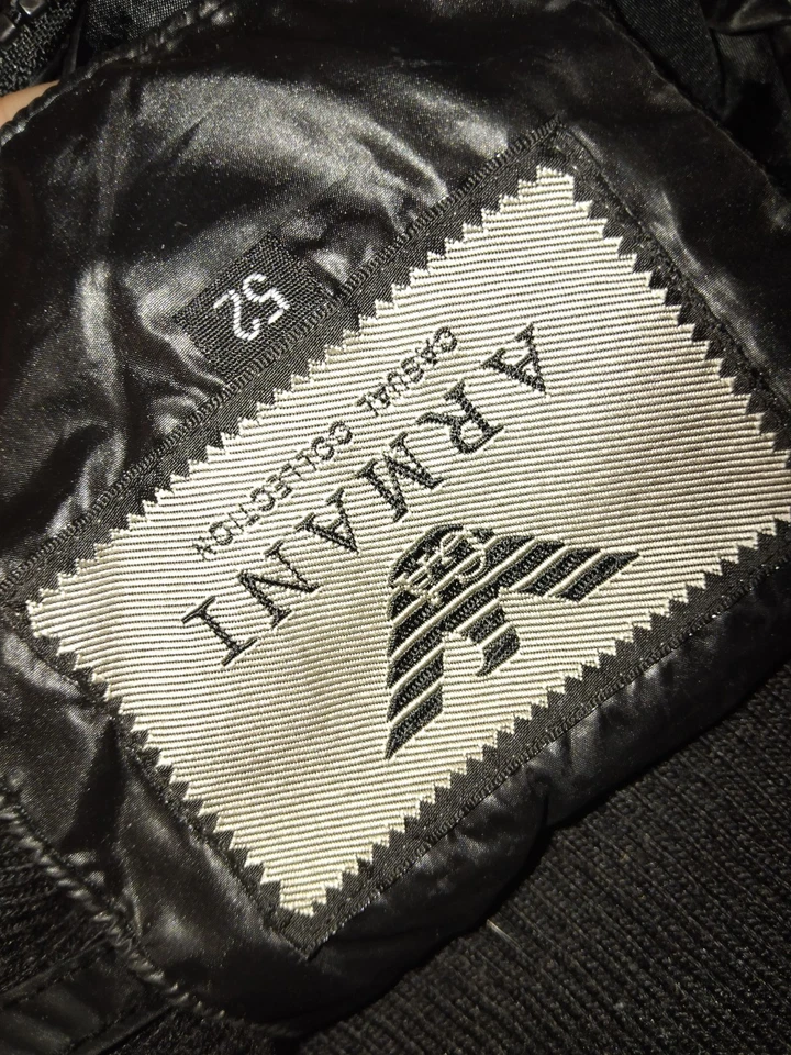 Emporio Armani EA7 men's  Bomber Jacket Black Size 52 (L/XL) designer label  - Image 2 of 4