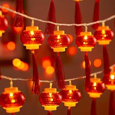 Chinese Lantern String Lights 1.5m, Red Chinese Lantern String Lights, China St