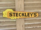 VINTAGE 1950'S STECKLEY'S FARM PORCELAIN ENAMEL SIGN 24X 6.5