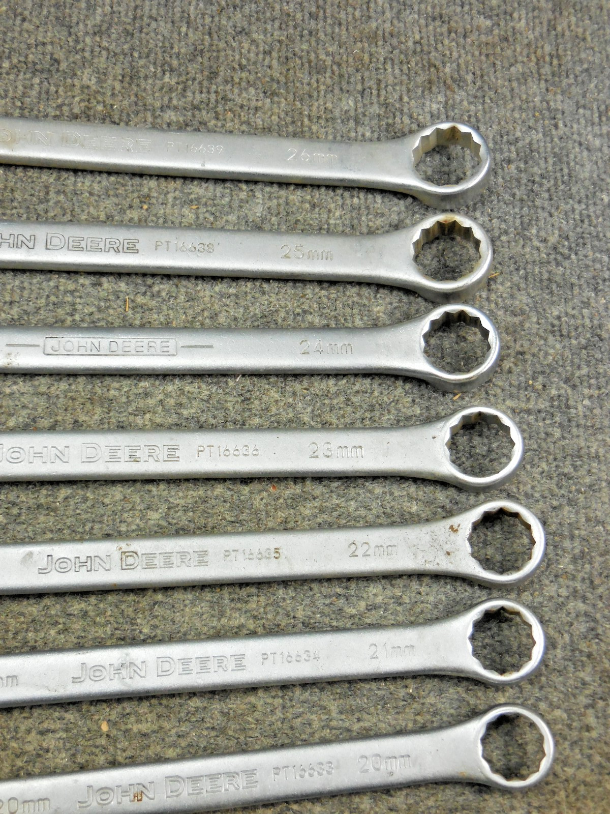 Vintage John Deere TY19923 Metric Wrench Set 20 21 22 23 24 25 26 27 28 30 32 MM