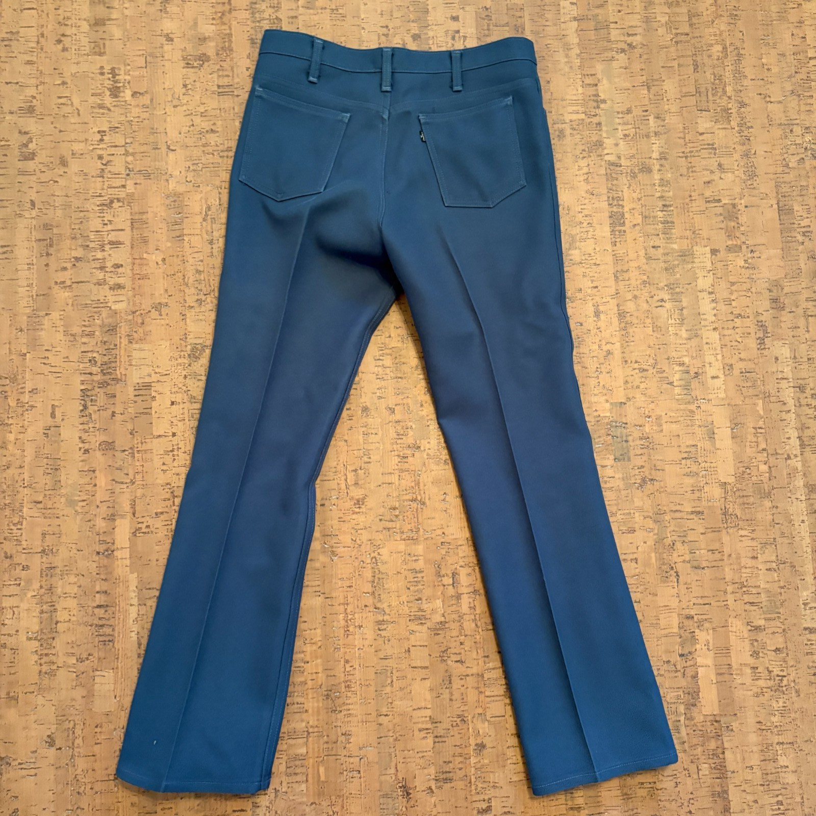 VTG Levis Mens Pants Sta-Prest Black Tab Blue Polyester 33x32 Rockabilly Disco thumbnail 2