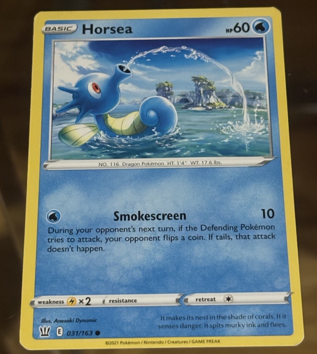 Horsea - 031/163 - Common Pokemon Card