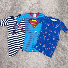 Hanna Andersson Kid Boy Lot of 3 Super Hero Pajama Sets