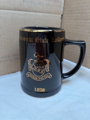 Vintage Wisconsin state college 1956 mug ceramic Lambda Phi Chi fraternity magoo
