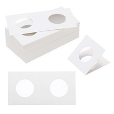 2x2 Coin Flips, 250pcs 27.5mm Cardboard Coin Holder Paper Coin Holders, White