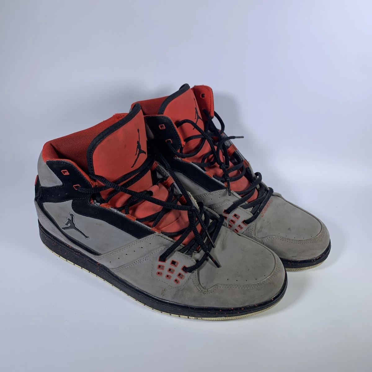 Jordan 1 Flight Basketball Sneakers Mens Sz 10.5 Hoop Shoes Gray Red 881434-004 Jordan 1 Flight 5 Gray 2017 for Sale | Authenticity  main image 4