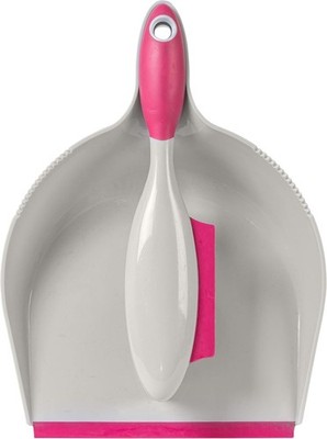 Kleeneze KL069337EU7 Dustpan and Brush Set   Non-Scratch Rubber Bristles Ideal f