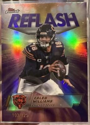 CALEB WILLIAMS 2025 TOPPS FINEST REFLASH PURPLE REFRACTOR  103/125 BEARS 