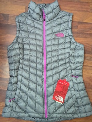 The North Face Woman Thermoball Vest Mid Grey Violet Pink XS