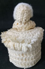 VINTAGE -  CROCHETED DOLL - TOILET TISSUE HOLDER - OFF WHITE #3 — photo 4