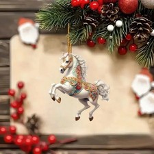 Acrylic Christmas Hanging Pendant Xmas Tree Hanging Ornament  Navidad Decor