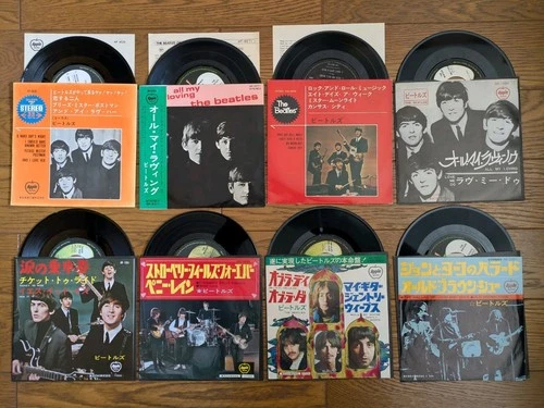 THE BEATLES (& Solo) Lot of 32 Japan 7" Single (3 EP) Collection