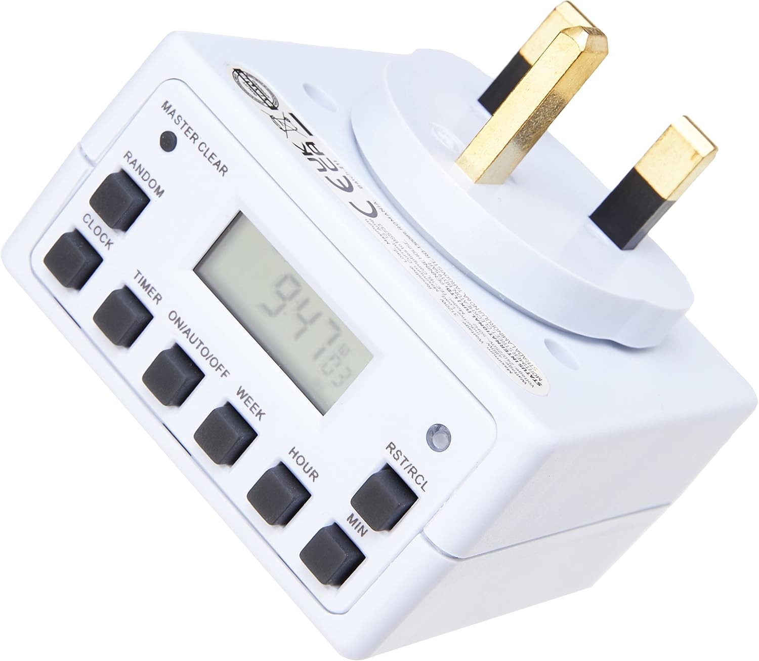 STATUS Timer Switch | 7 Day Digital Timer Light Switch | White UK Plug | S7DDT3