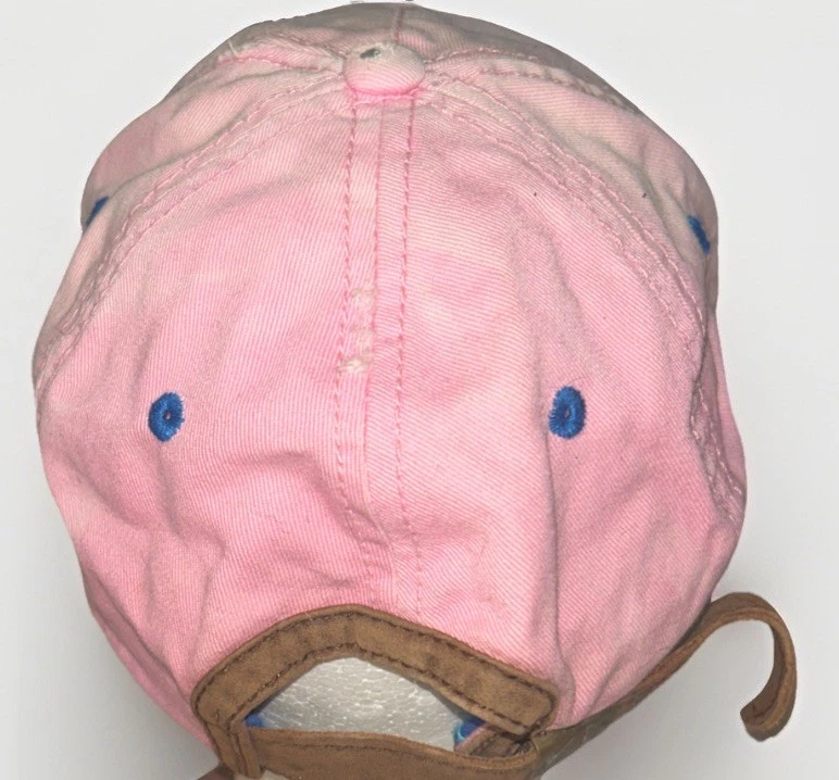 Gorra True Religion Algodón Rosa Azul Envejecido Y2K Correa de Cuero Ajustable Foto 3 de 4