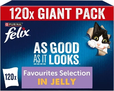 BRANDED FELIX FELIX As Good As it Looks Favourites Selection in Jelly Wet Cat Food 120x85g