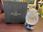 1992 Vintage Waterford Crystal egg 3rd edition with silver stand, original box