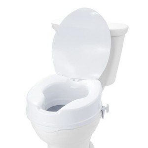 KFFKFF Raised Toilet Seat, 4-Inch Lift, Supports up to 300 lbs