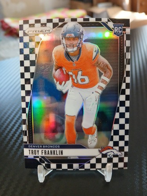 #ad #ad 2024 Panini Prizm Troy Franklin RC #393 Black and White Checkerboard Prizm $4.99