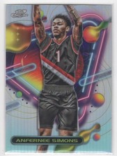 #104 Anfernee Simons 2023-24 Topps Chrome Cosmic Refractor Portland Trail