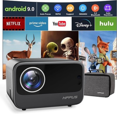Hippus 20000Lumen 1080P 4K Beamer WiFi Bluetooth HDMI USB Büro Heimkino