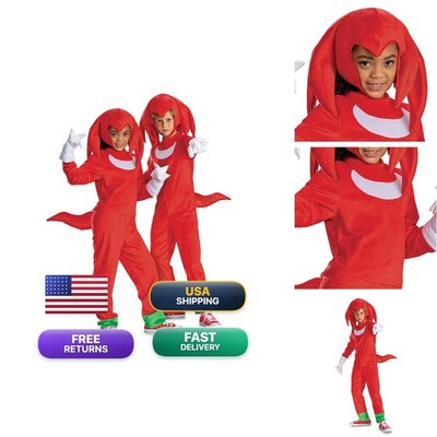 Disguise Sonic Knuckles Deluxe Costume For Kids Official Sonic Movie 3 Costume