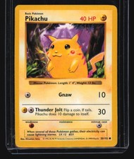 Pikachu (Red Cheeks) Common Base Set (Shadowless) 058/102 LP