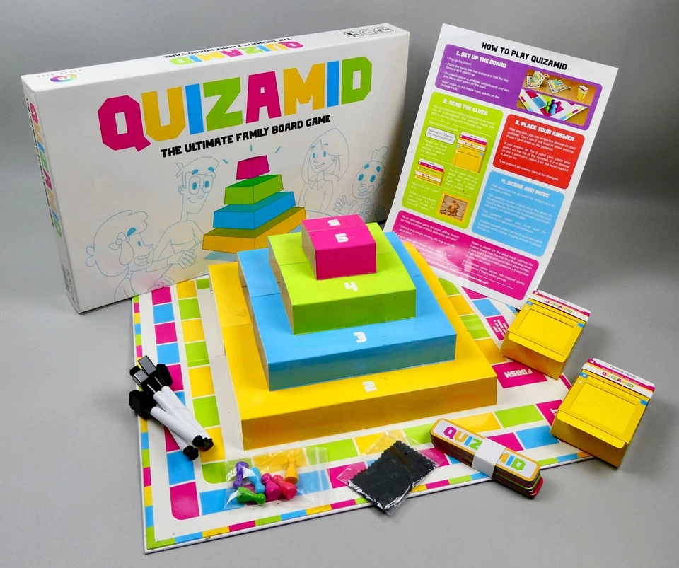 Quizamid The Ultimate Family Board Game with Pop=up Board - (7 yrs+) - Image 2 of 4
