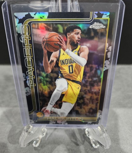 2025-26 Topps Chrome Update Tyrese Haliburton DENIM TEARS SSP #18 PACERS CASE...