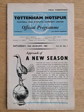 1961 CHARITY SHIELD - TOTTENHAM SPURS V. FA SELECT XI - 12.8.61