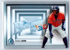 (13) 2022 Bowman Chrome ROOKIE Prospect #B3D-18 Pedro Leon Bowman in 3D