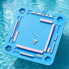 Waterproof Floating Mahjong Table for Pool Hot Tub - 31.5" Blue