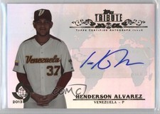 2013 Topps Tribute WBC Auto Henderson Alvarez #WTA-HA2 Auto 3q5