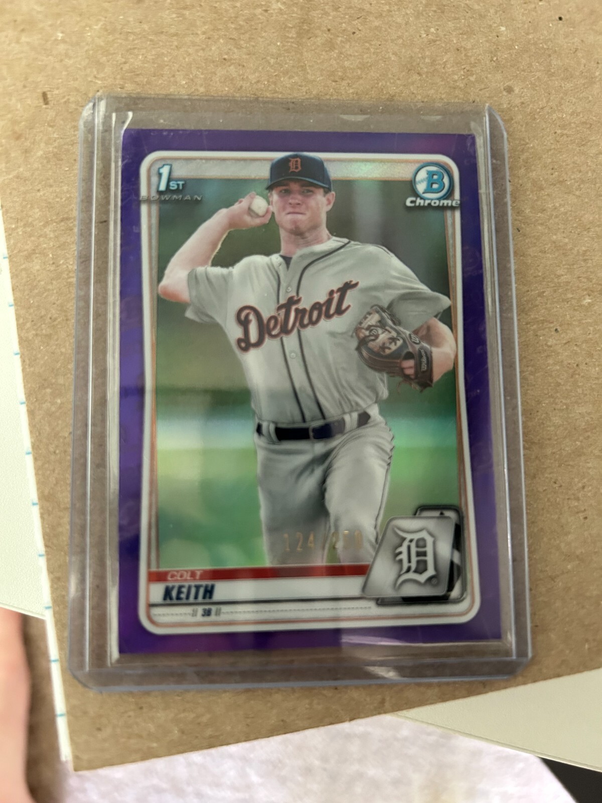2020 Bowman Draft COLT KEITH Chrome PURPLE REFRACTOR #/250 RC Rookie, NM-MT