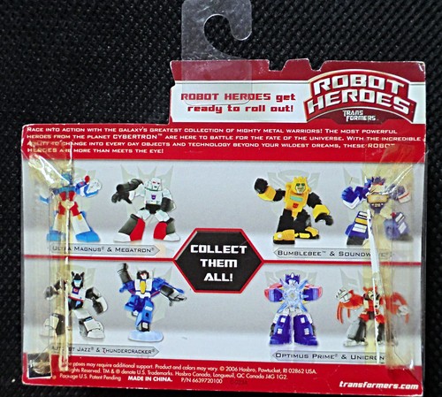 2007 Hasbro Transformers Robot Heroes Autobot Bumblebee Soundwave Diaclone NY - Picture 2 of 2