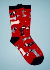 Women  s Patriotic 4th of July Red, White  Blue Dachshund Socks